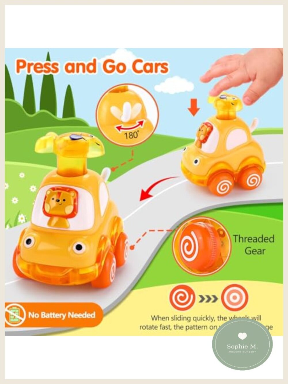 Toddler Press and Go Toy Cars Early Educational Push Play - Picture 2 of 5